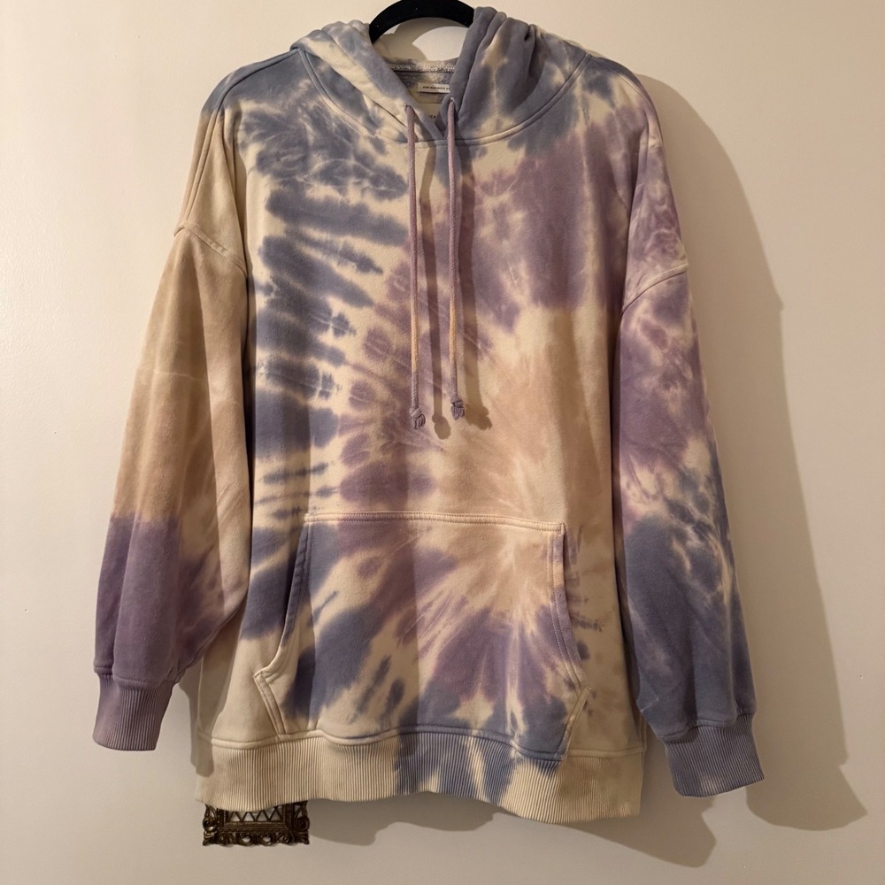 American Eagle Oversized Soft Tie Dye Hoodie Jegging Fit Sweatshirt Size Medium